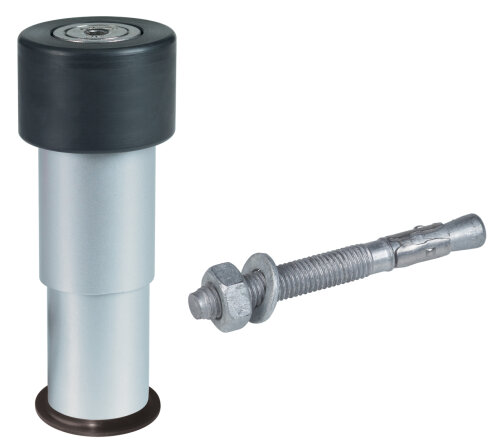 LOCINOX® koncobý doraz pre krídlove brány, cena so skrutkou na uchytenie, material: hliník